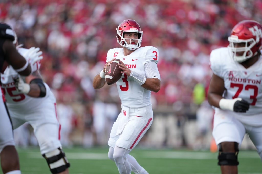 Clayton Tune didn't have his best game against Texas Tech, but he still put the Cougars in position to win. In regulation. And overtime. (Courtesy UH Athletics)