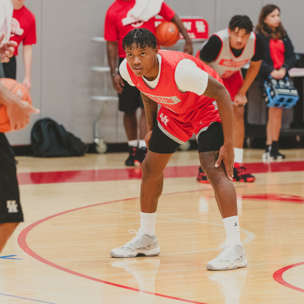 Marcus Sasser is entering this season as the face of this University of Houston basketball team and a consensus preseason All-American. (@UHCougarMBK) 