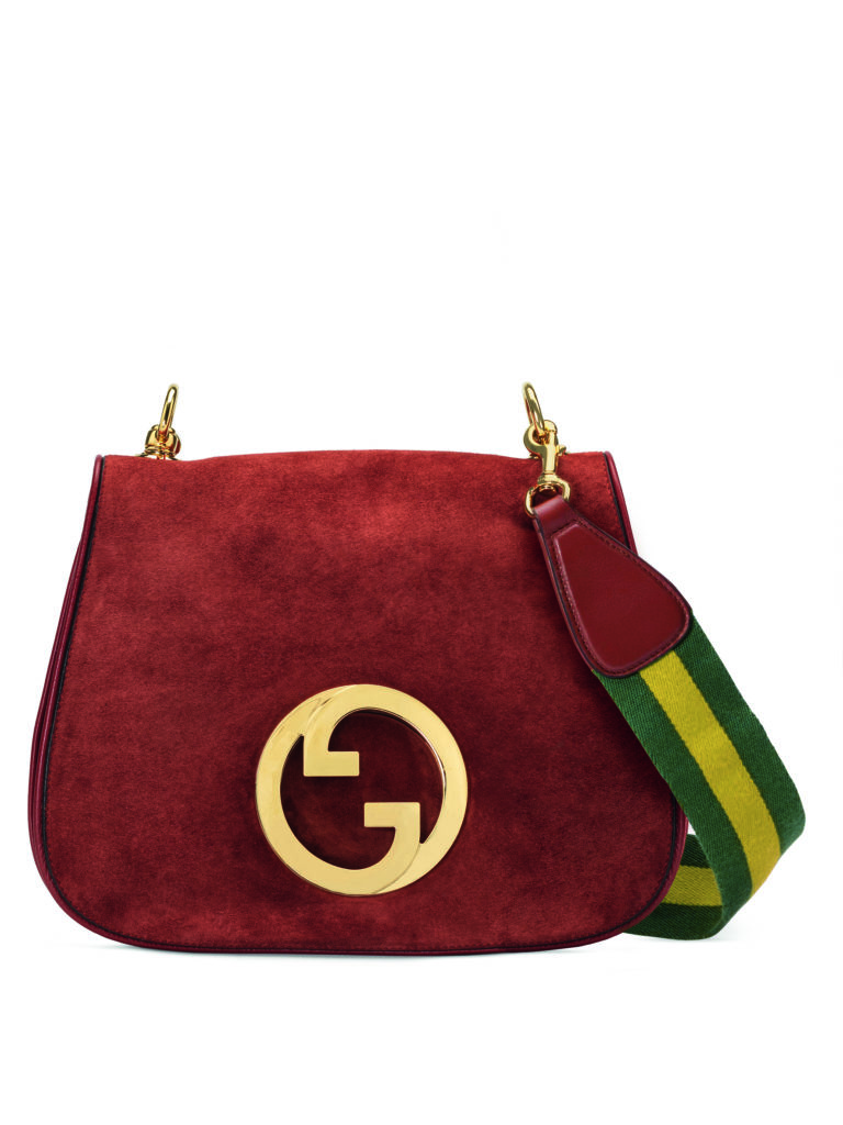 Gucci medium Blondie crossbody bag in deep red suede.