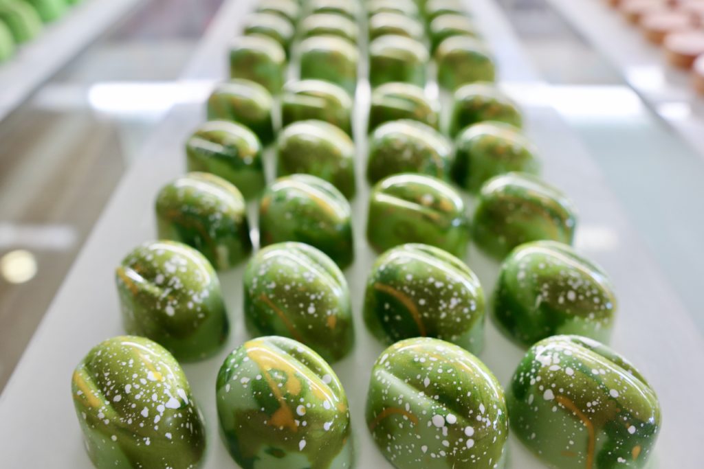 Biting into one of these beautiful lime green chocolates is like having a bite of key lime pie courtesy of Kate Weiser Chocolates. (Courtesy Kate Weiser Chocolates)
