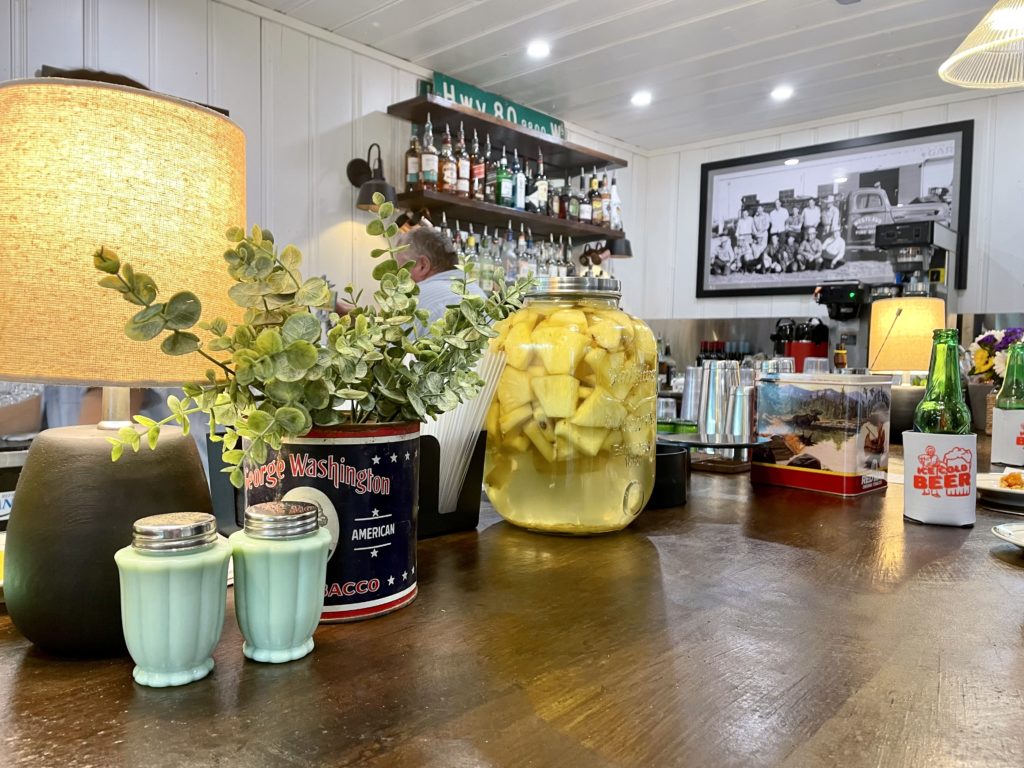 JD's Hamburgers serves cocktails from the full bar, along with ice cold beer. Photo by Courtney Dabney.