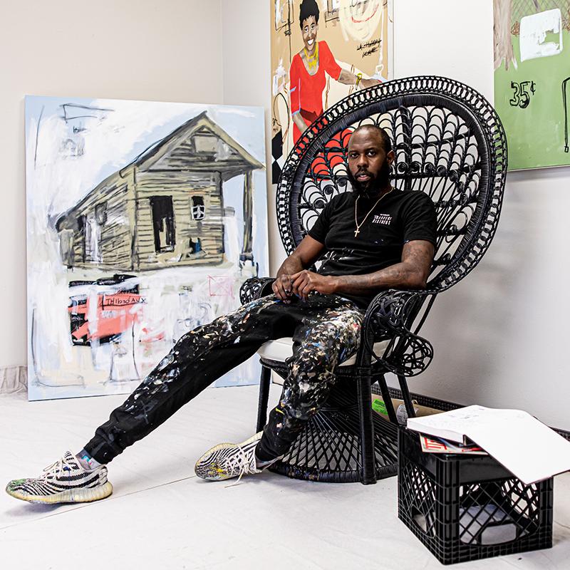Artist Jammie Holmes releases his new book Monograph with a book signing at The Modern. (Photo by Emery Davis)