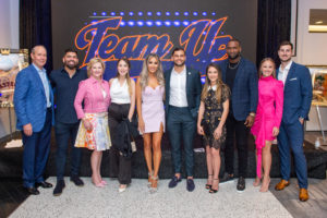 Jim Crane, Joe Urquidy, Whitney Crane, Estefania Duran, Kara and Lance McCullers, Monica and Yordan Alvarez, Samantha Scott and Kyle Tucker photo by Jacob Power