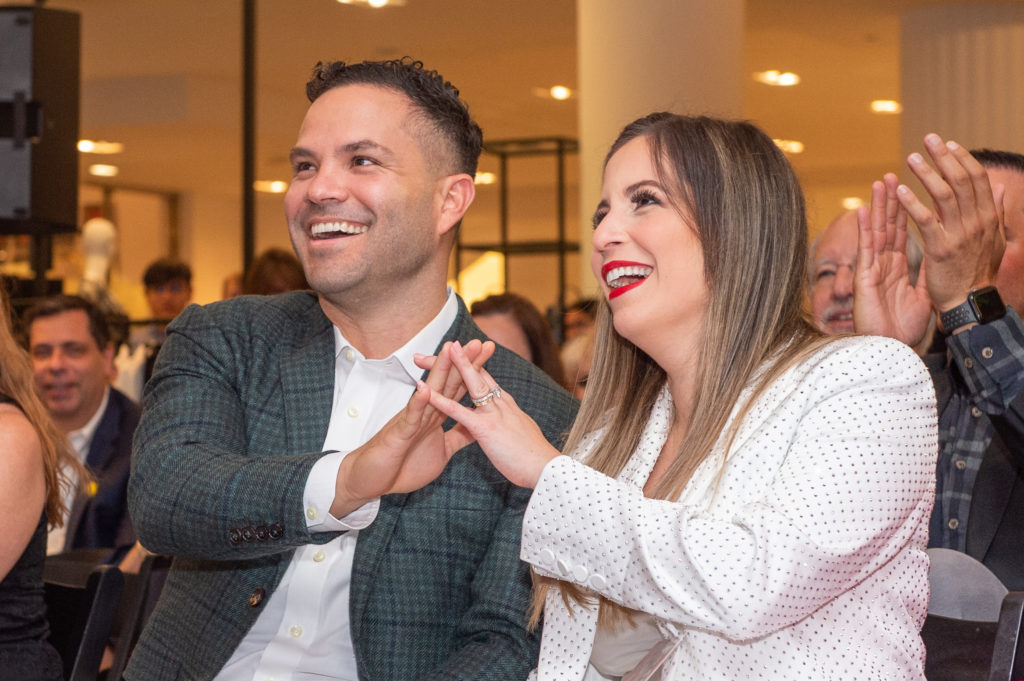 José & Nina Altuve at the Houston Astros' Team Up event at Tootsies