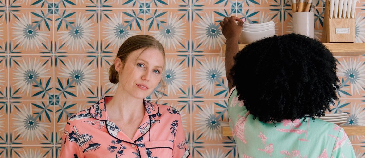 Katie Kime – prints pop on walls as well as pajama sets.