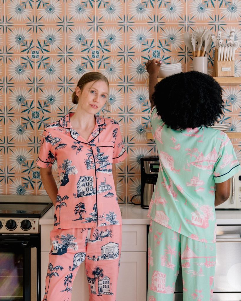 Katie Kime – prints pop on walls as well as pajama sets.