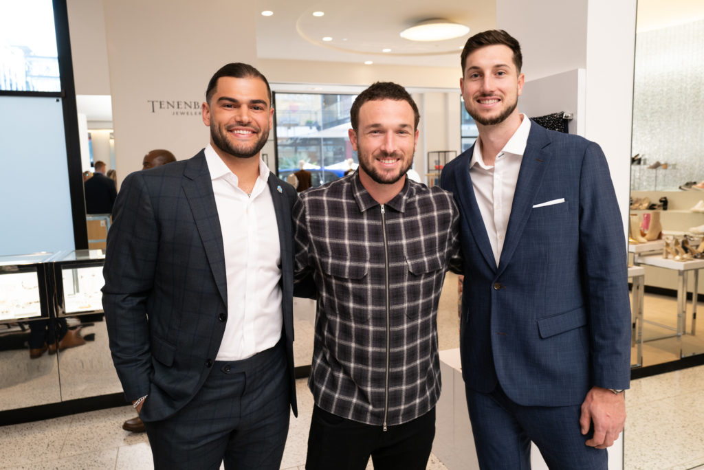 Lance  McCullers, Alex Bregman, Kyle Tucker at the Houston Astros Team Up event at Tootsies (Photo by Daniel Ortiz)