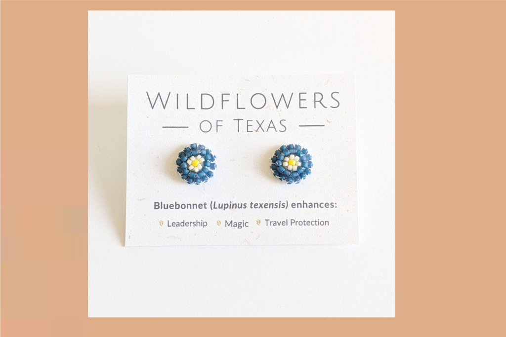 Lys Santamaria Bluebonnet Earrings, $40