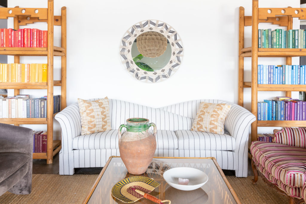 Vintage furnishings in the Mary Patton Design shop have been reimagined and reupholstered for new beginnings. 