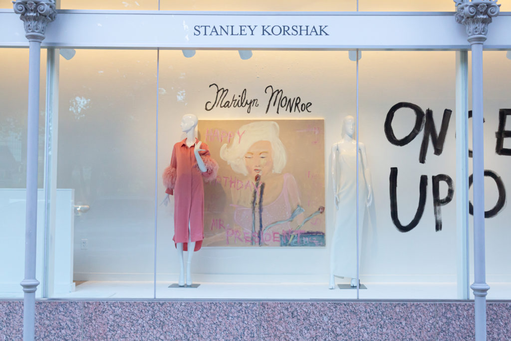 Marilyn Monroe was a favorite of the new window displays at Stanley Korshak. (Photography by Hal Samples) 