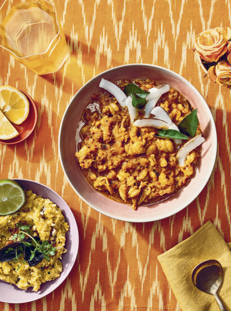 Pondicheri chef Anita Jaisinghani's recipe for Kerala Crawfish Stew in her cookbook, 'Marsala.' (Photo © 2022 Johnny Autry)