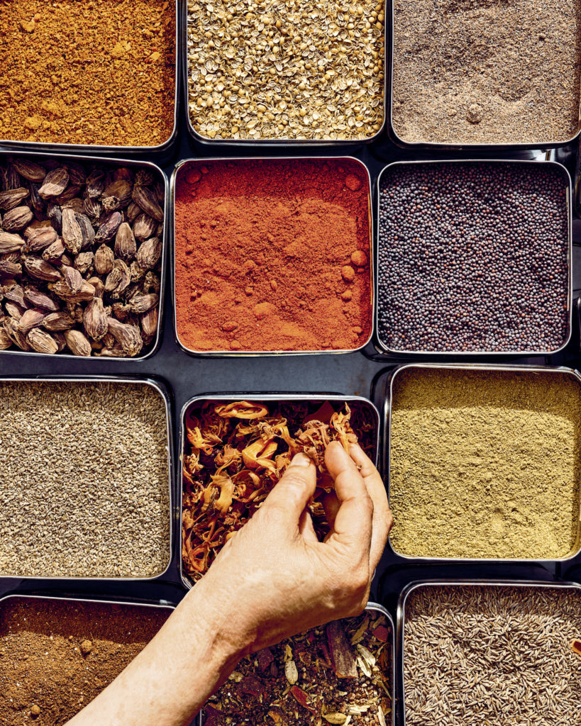 Freshly ground spices take the lead in Pondicheri chef Anita Jaisinghani's inaugural cookbook, 'Masala.' (Photo by Johnny Autry)
