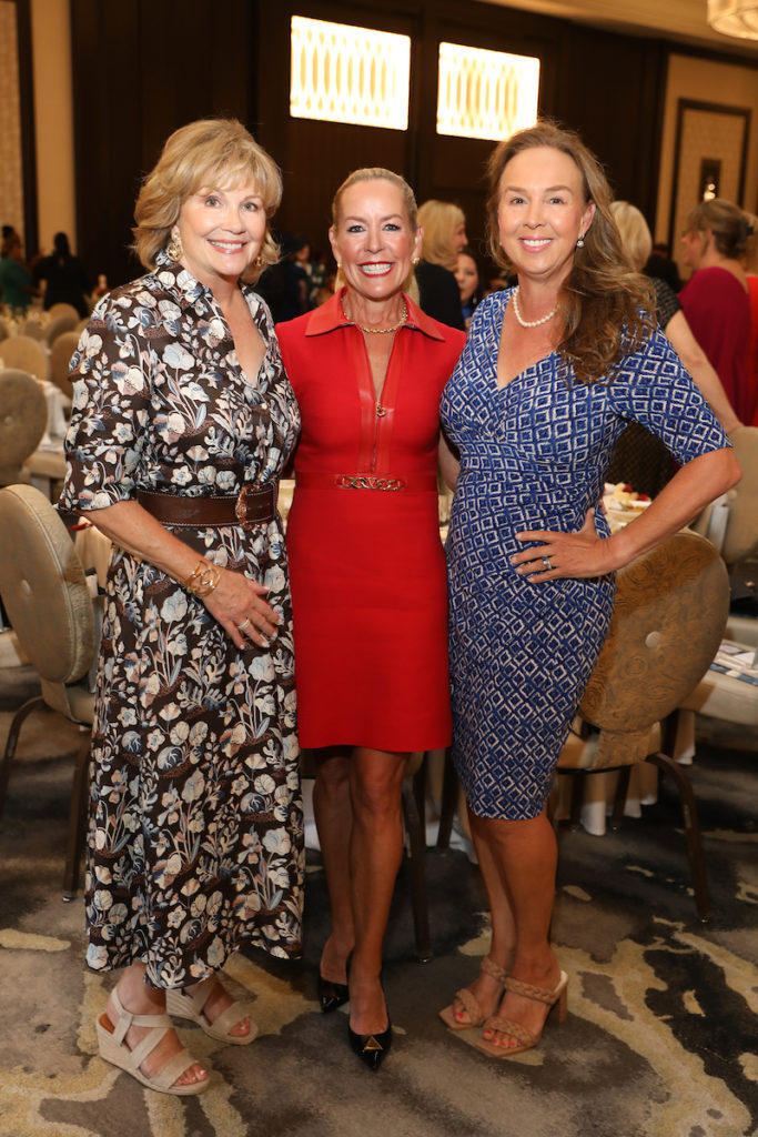 Jan Carson, Rosemary Schatzman, Julie Brown at the Best Dressed luncheon (Photo by Priscilla Dickson)