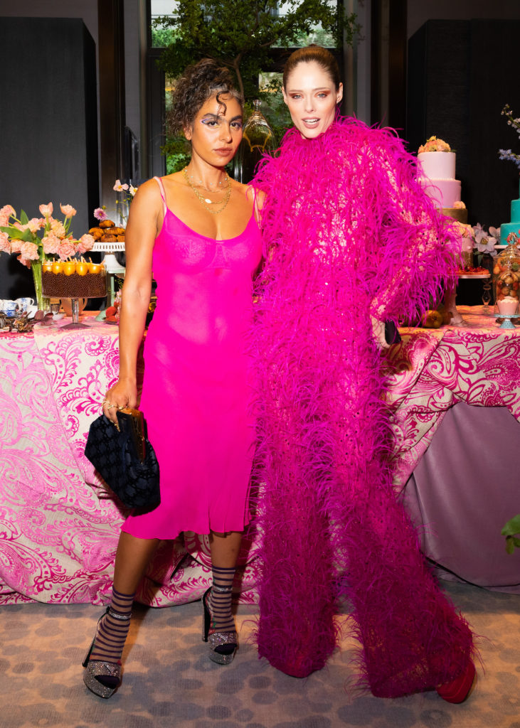 TooD founder Shari Siadat, Canadian Model Coco Rocha at the Vogue Vanguard breakfast at the Four Seasons Hotel New York Downtown (Photo by Jason Sean Weiss/BFA.com)