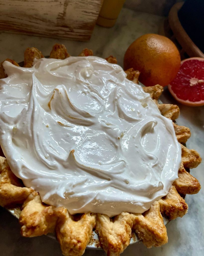 Grapefruit Meringue with marshmallow meringue topping, from Sweet Lucy's Pies.