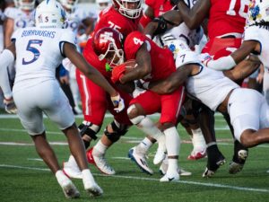 University of Houston Cougars lost to the Kansas Jayhawks in NCAA college football, Saturday at TDECU Stadium
