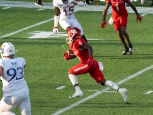 University of Houston Cougars lost to the Kansas Jayhawks in NCAA college football, Saturday at TDECU Stadium