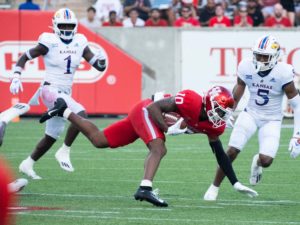 University of Houston Cougars lost to the Kansas Jayhawks in NCAA college football, Saturday at TDECU Stadium
