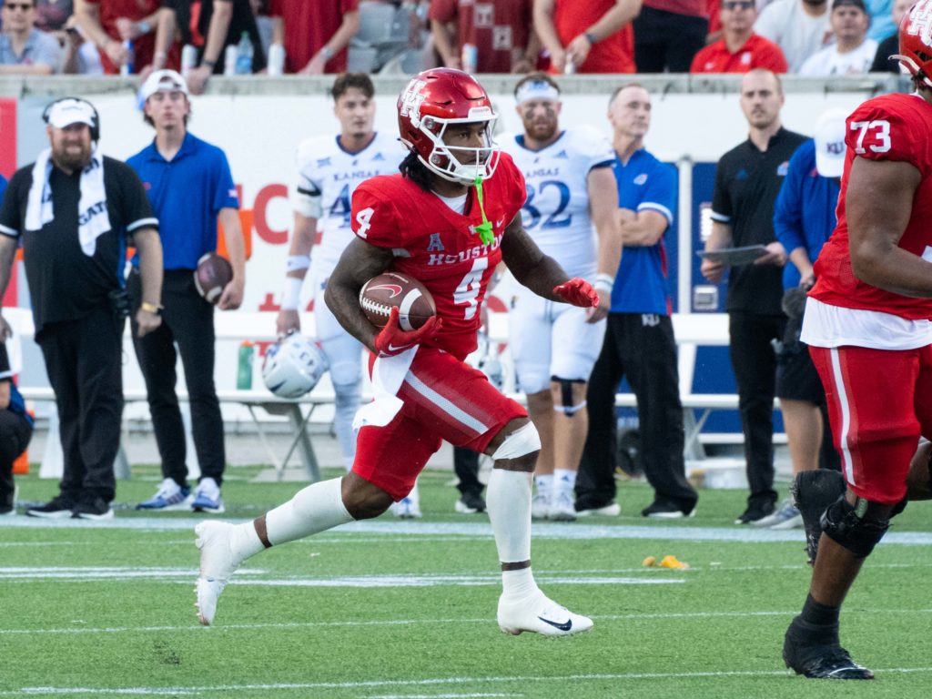 University of Houston tailback Ta'Zhawn Henry is electric in the open field. (Photo by F. Carter Smith)
