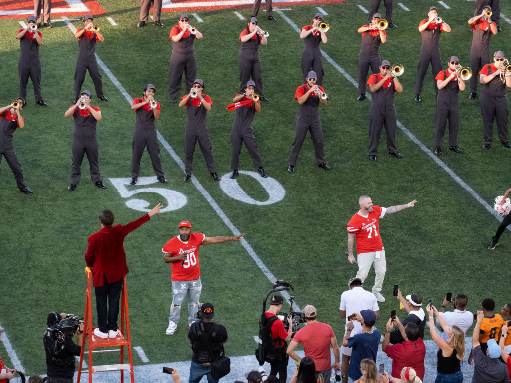 Bun B and Paul Wall performed at halftime of UH-Rice game. (Photo by F. Carter Smith) 