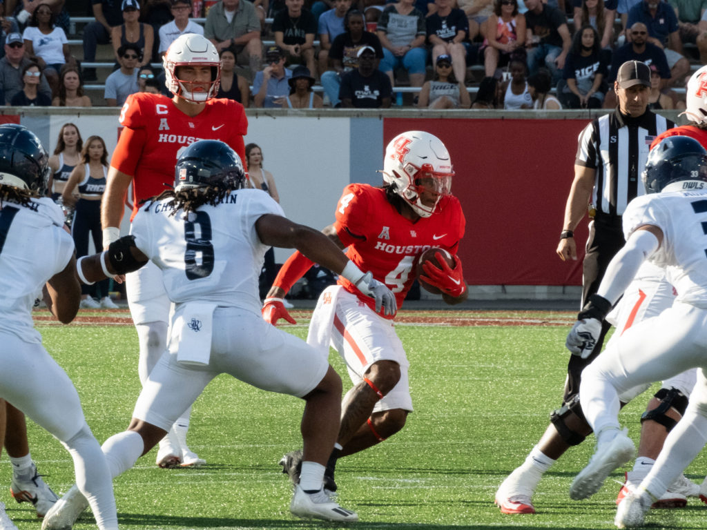 University of Houston tailback Ta'Zhawn Henry is a difference maker in the open field.  (Photo by F. Carter Smith)