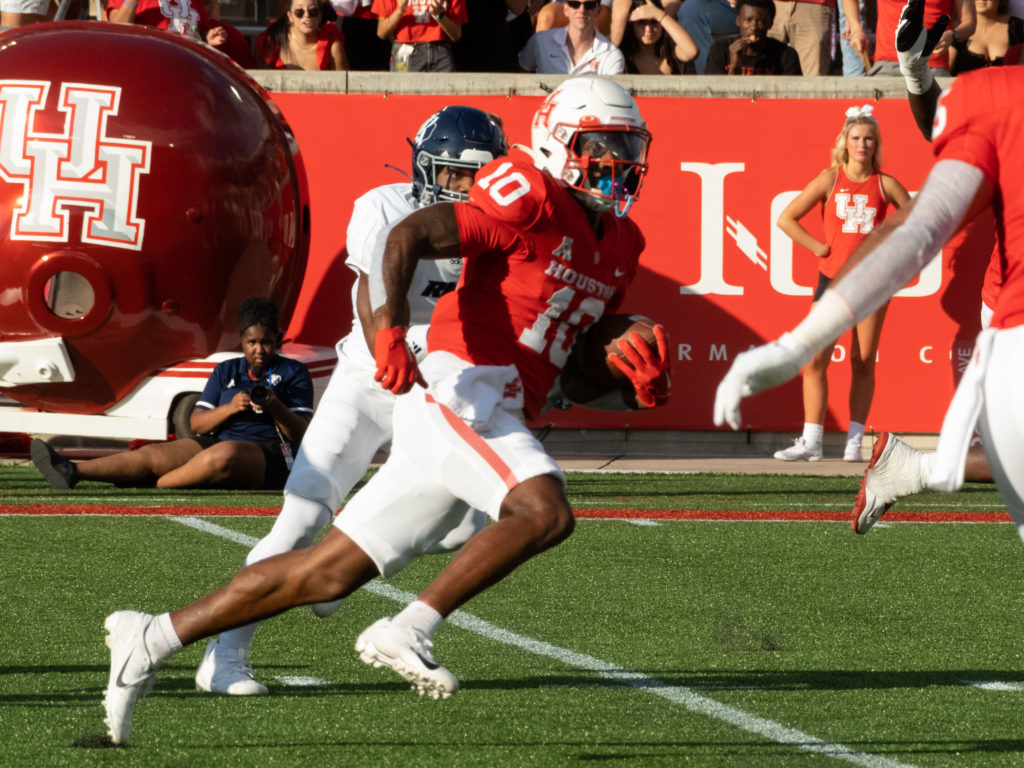 University of Houston true freshman Matthew Golden continues to make plays.  (Photo by F. Carter Smith)