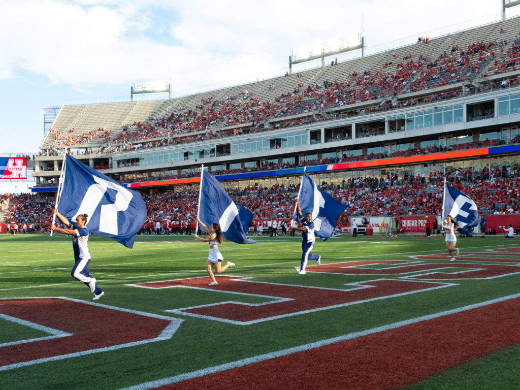 Rice football brought its own bravado to UH's home stadium.  (Photo by F. Carter Smith)