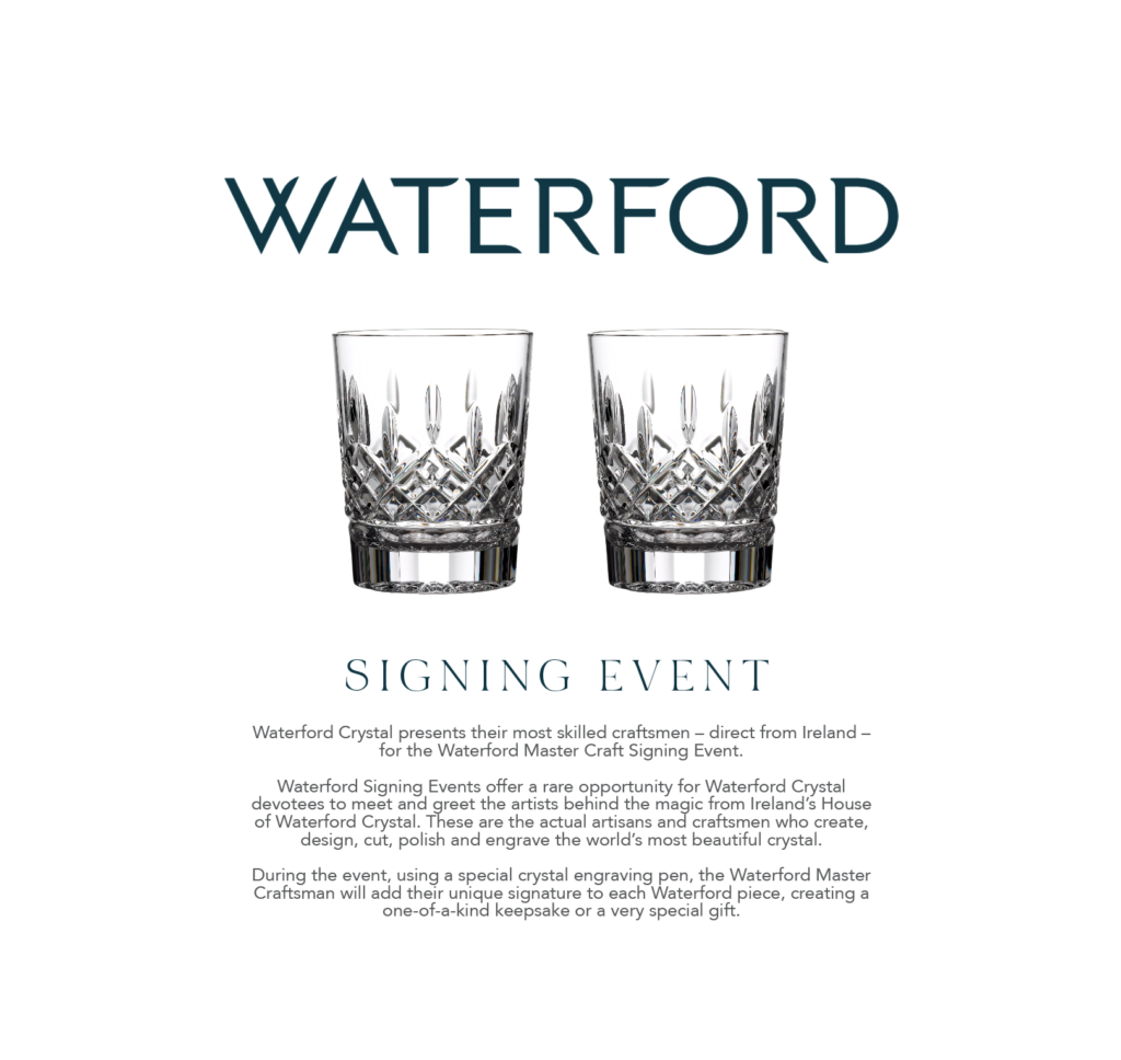 Bering's is hosting a can't-miss Waterford Signing (and Tasting!) event.