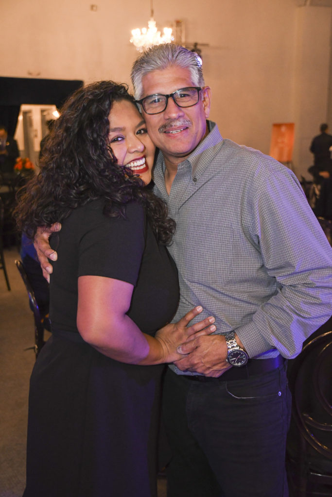 Hispanic Heritage Awards honoree Sandra Rodriguez with Anthony Mindiola. (Photo by Vicki Pink)