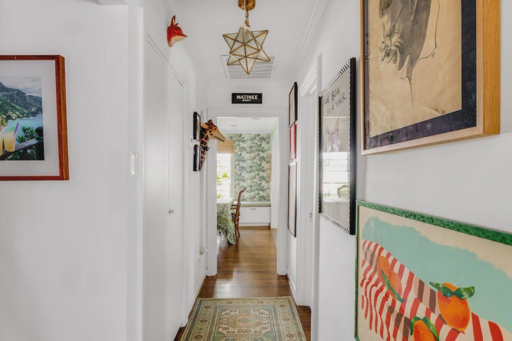 An artfully appointed hallway. 