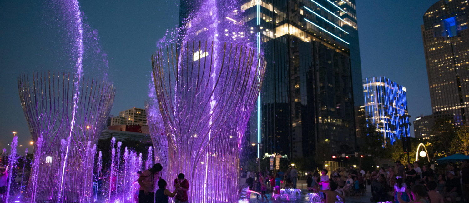 Klyde Warren Park's new Nancy Best Fountains