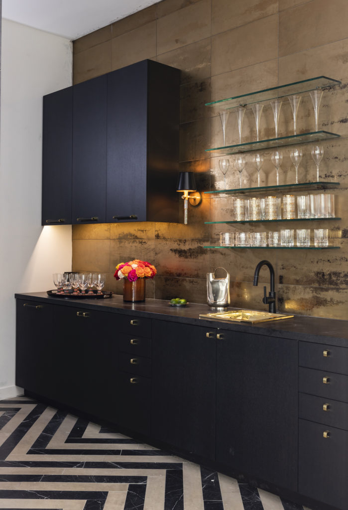 The bar area at 4006 Essex, The House of Many Palms (Julie Soefer Photography)