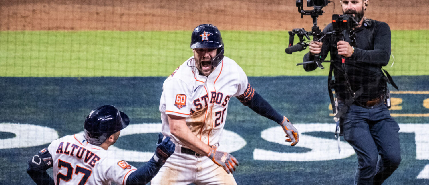 Chas McCormick brings plenty of excitement to everything he does. Including hitting a home run. And of course, The Chas Chomp. (Photo by F. Carter Smith)
