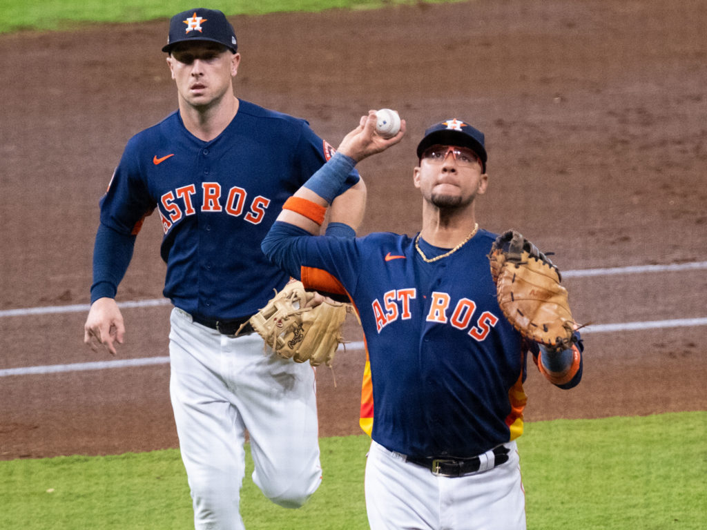 Core Astros Alex Bregman and Yuli Gurriel are still getting it done. (Photo by F. Carter Smith)