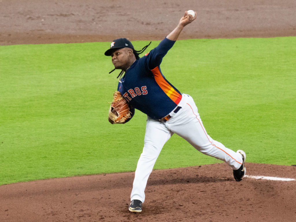Houston Astros starter Framber Valdez provides quite the one-two front of the rotation punch with Justin Verlander. (Photo by F. Carter Smith)
