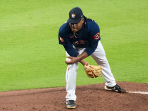 Houston Astros Yordan Alvarez hits a go-ahead  2-run home run in the 6th inning en route to  a win over the Seattle Mariners 4-2 in Game Two of the American League Division Series Thursday at Minute Maid Park