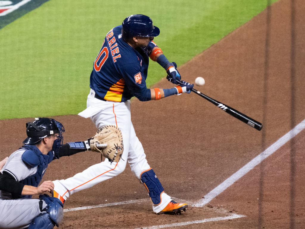 Houston Astros first baseman Yuli Gurriel is having a throwback October. (Photo by F. Carter Smith)