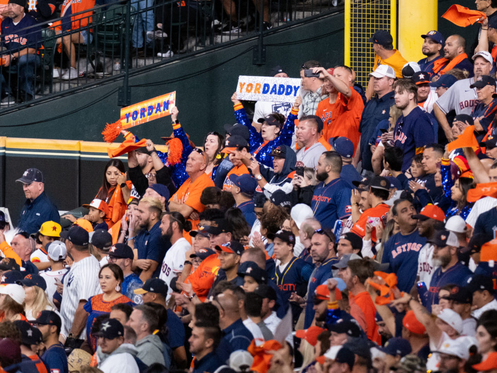 The Houston Astros fans who stayed in the stands brought it too. (Photo by F. Carter Smith)
