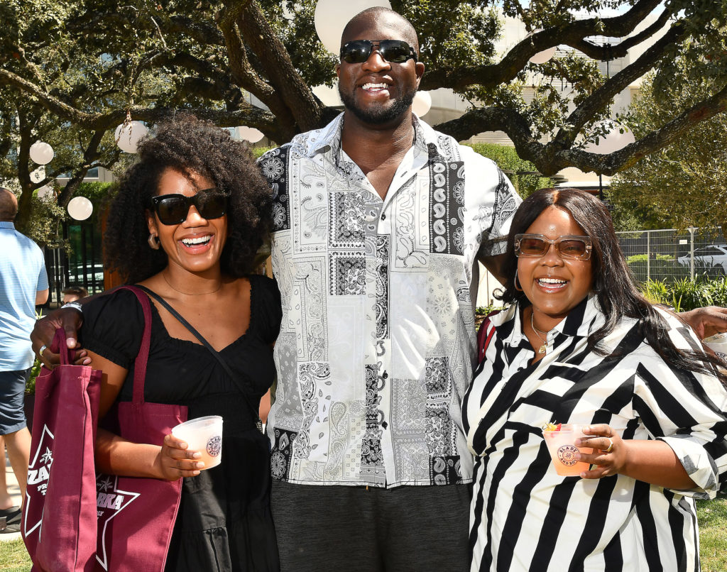 Andrea White, Ronald Tata and Megan White at Houston's inaugural Chefs for Farmers event at Autry Park (Dave Rossman photo)