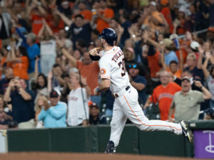 Astros outfielder Kyle Tucker put up a 30 home run, 25 stolen base season. (Photo by F. Carter Smith)