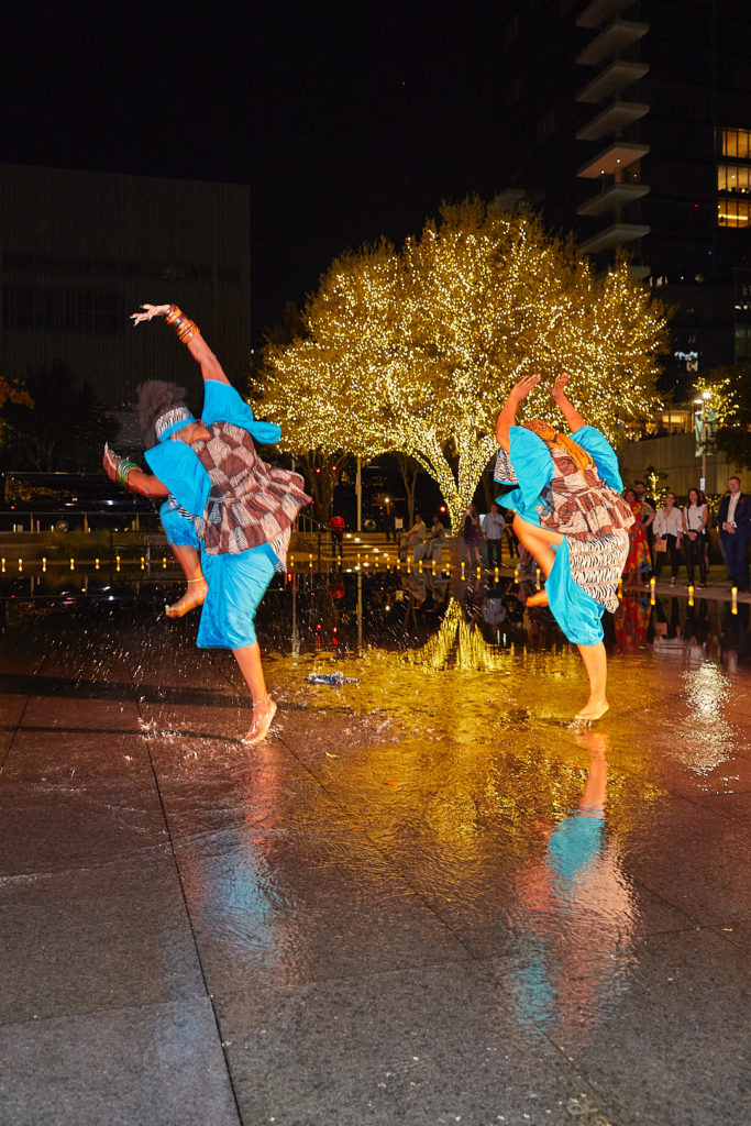 Bandan Koro African Drum and Dance Ensemble performing at the 2022 AT&T Performing Arts Center's Turn Up the Lights event.