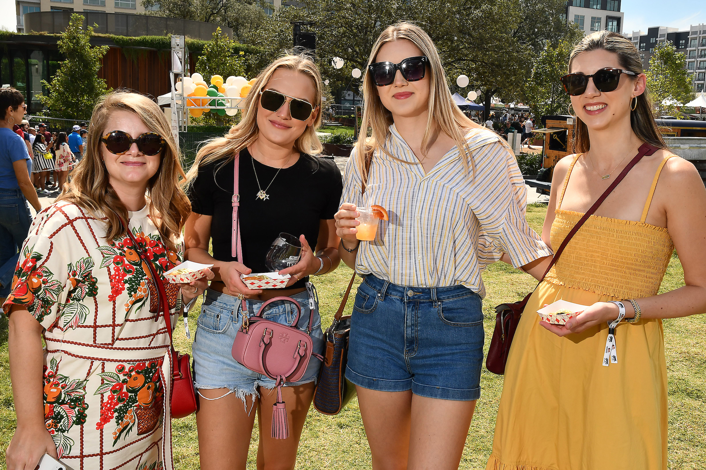Beth Hebert, Devon Day, Stephanie James and Betsy Spomer at the first Chef for Farmers event at Autry Park Sunday Oct.02,2022. (Dave Rossman photo)