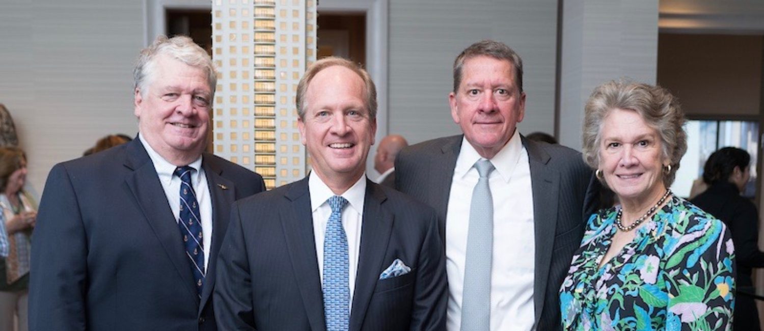 Bill Miller, Kendall Miller, Jim Miller, Michelle Miller Shedd at the grand opening of the 1661 Tanglewood luxe sale office in Uptown Park. (Photo by Daniel Ortiz)
