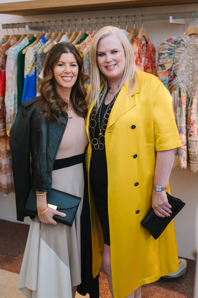 Dallas' influencers Brooke Hortenstine, Suzanne Droese at  the Zimmermann launch party in the line's new River Oaks District boutique.