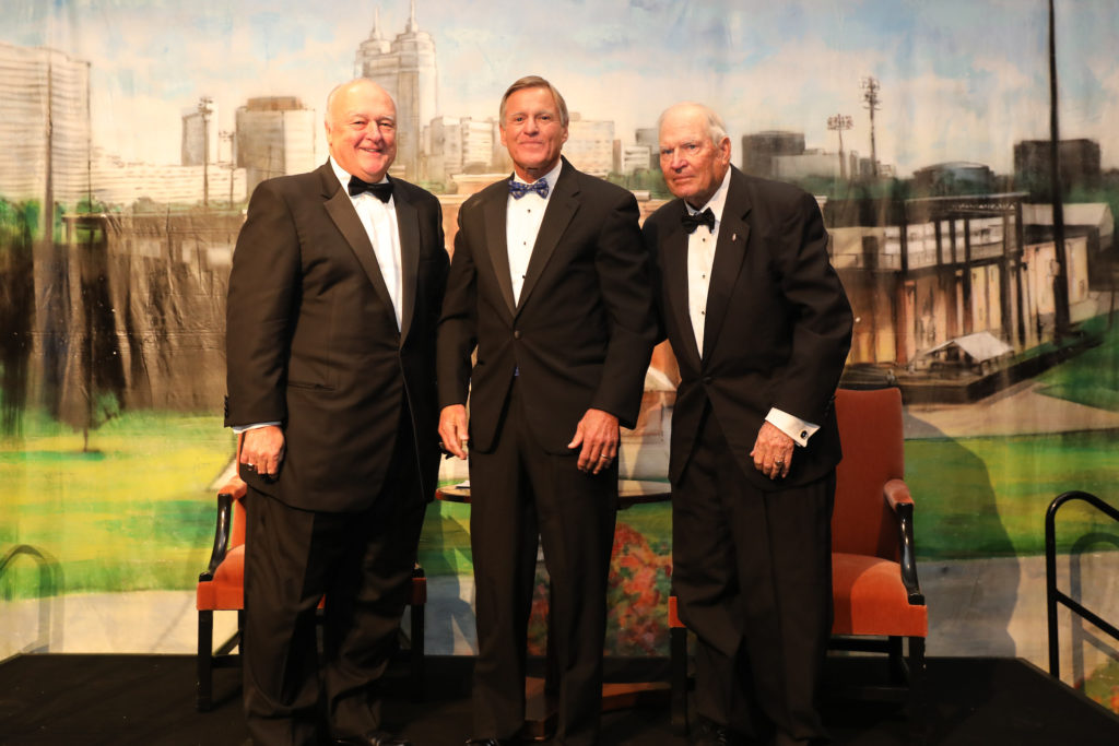 Bucky Allshouse, Tom Clanton, Dr. Walter McReynolds at 'An Evening in Rice's Honour.' (Photo by Priscilla Dickson)