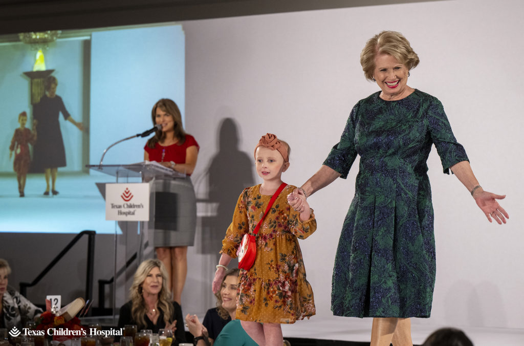 Community Champion Ginger Blanton with Patient Champion Nova (Photo Courtesy of Texas Children's Hospital)