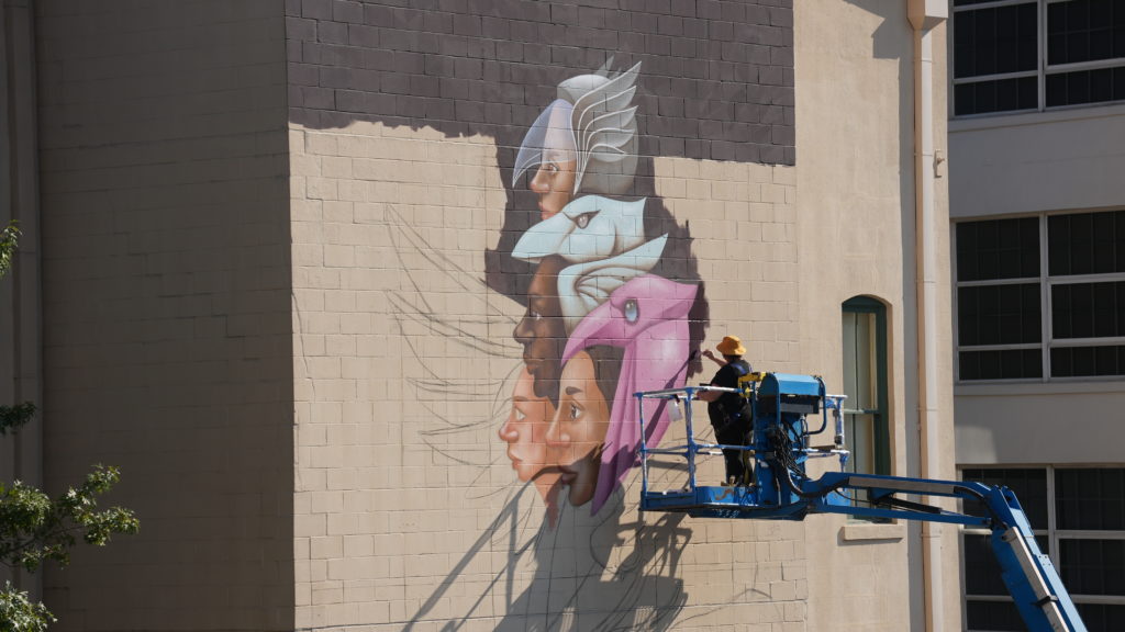 Ana Marietta is a Houston-based artist originally from Puerto Rico. (Photo by @superkant and @cyvisuals_, courtesy Street Art for Mankind)