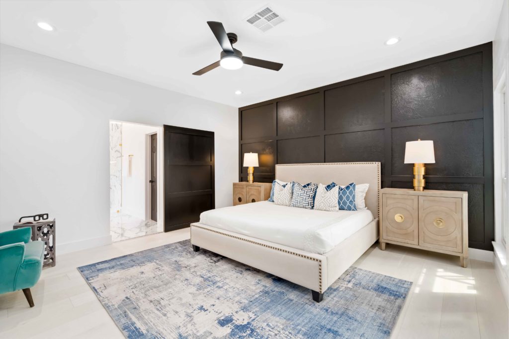 The primary suite is the perfect retreat.