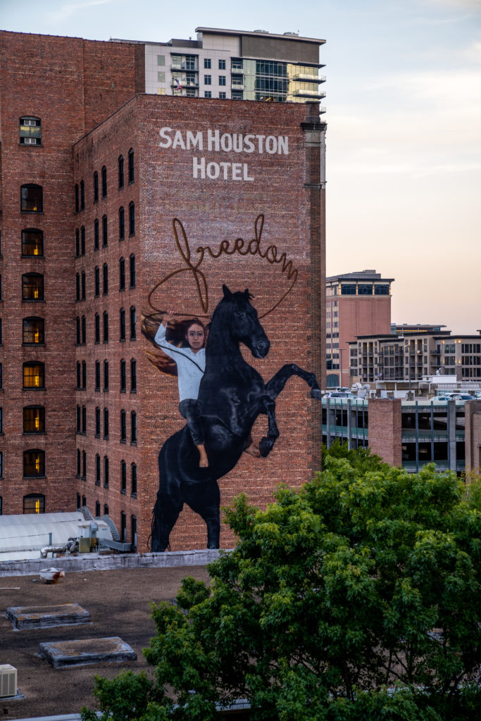 Victor Ash's completed mural, "Human Rights." (Photo by @superkant and @cyvisuals_, courtesy Street Art for Mankind)
