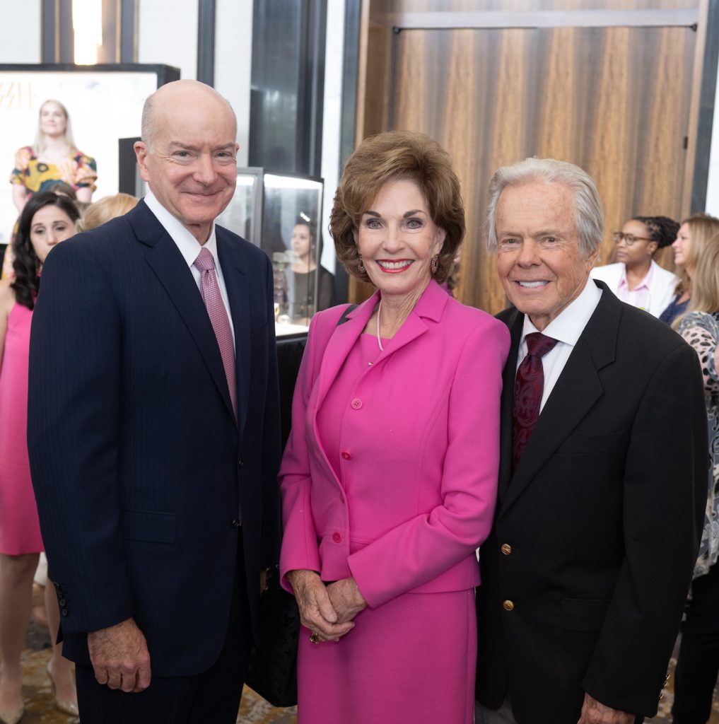 Dr. David Callender, Sherry & Jim Smith at the Memorial Hermann Foundation 'Razzle Dazzle' luncheon. (Photo by Wilson Parish)